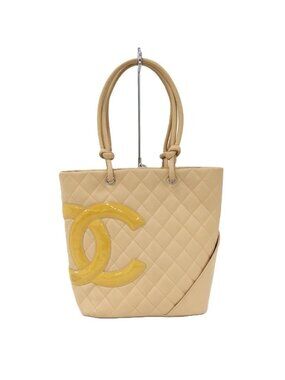 Chanel Cambon Leather Beige Shoulder Bag